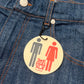 AW2003 Jean Paul Gaultier ‘Chain Mail’ Piercing Blue Bootcut Denim