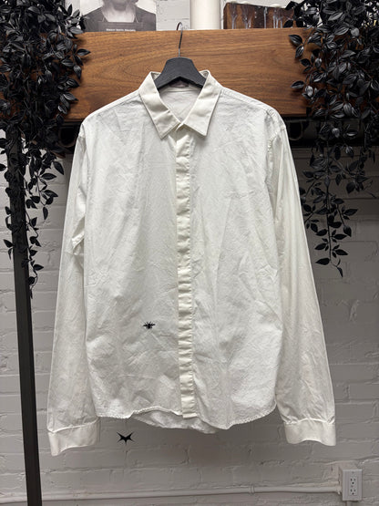 AW2005 Dior Homme ‘In the Morning’ Bee Embroidered Logo Button Up Shirt