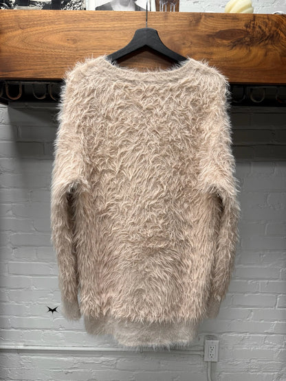 Number Nine Shag Mohair ‘Oatmeal’ Brown Sweater