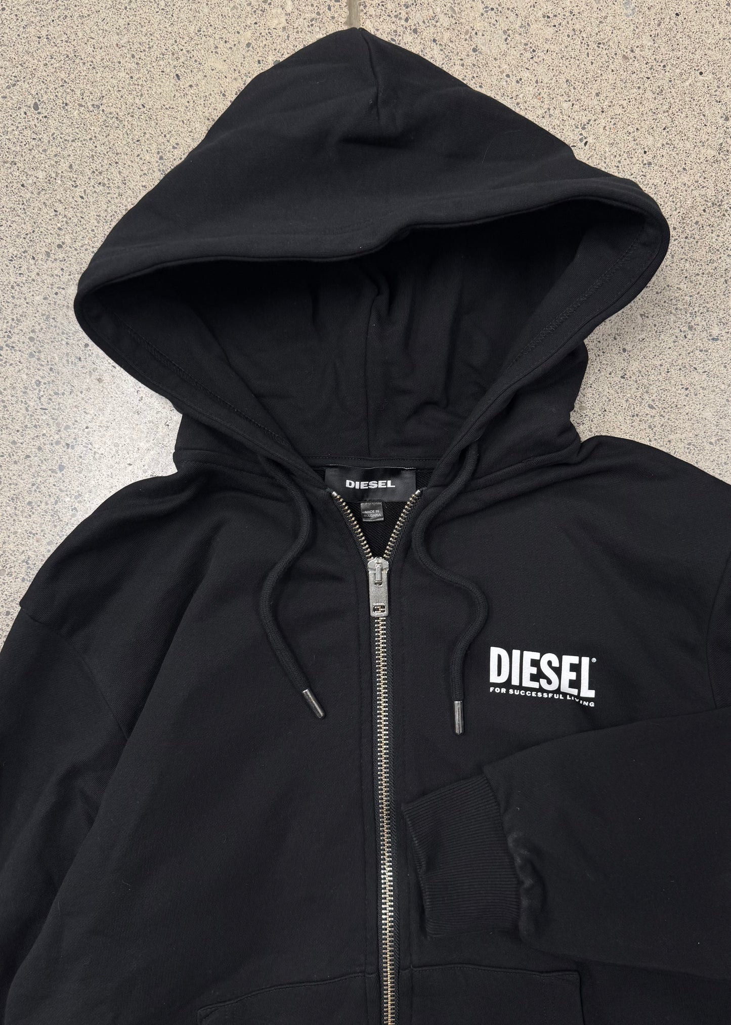 Diesel Zip Up Logo Hoodie