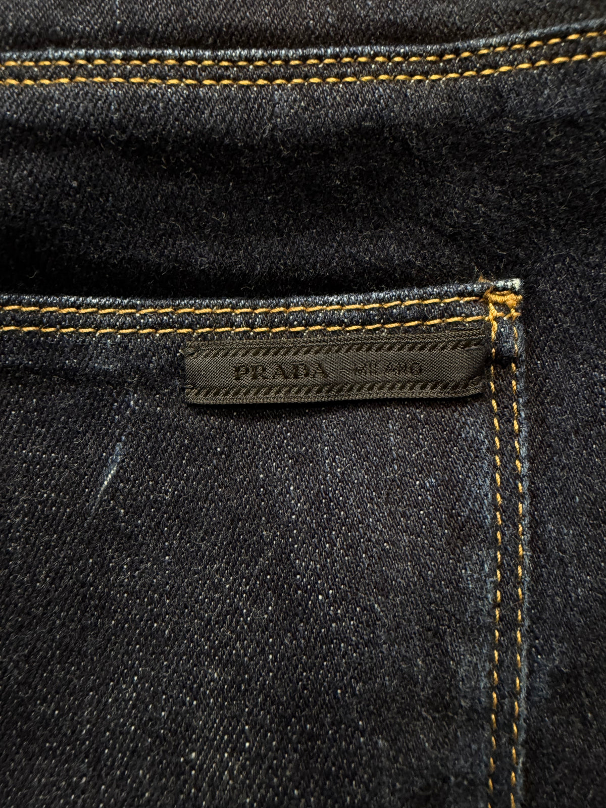 2011 Prada ‘Indigo’ Raw Blue Denim Skinny Jeans