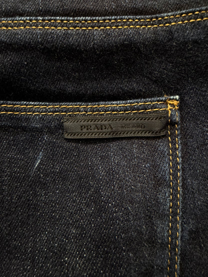 2011 Prada ‘Indigo’ Raw Blue Denim Skinny Jeans