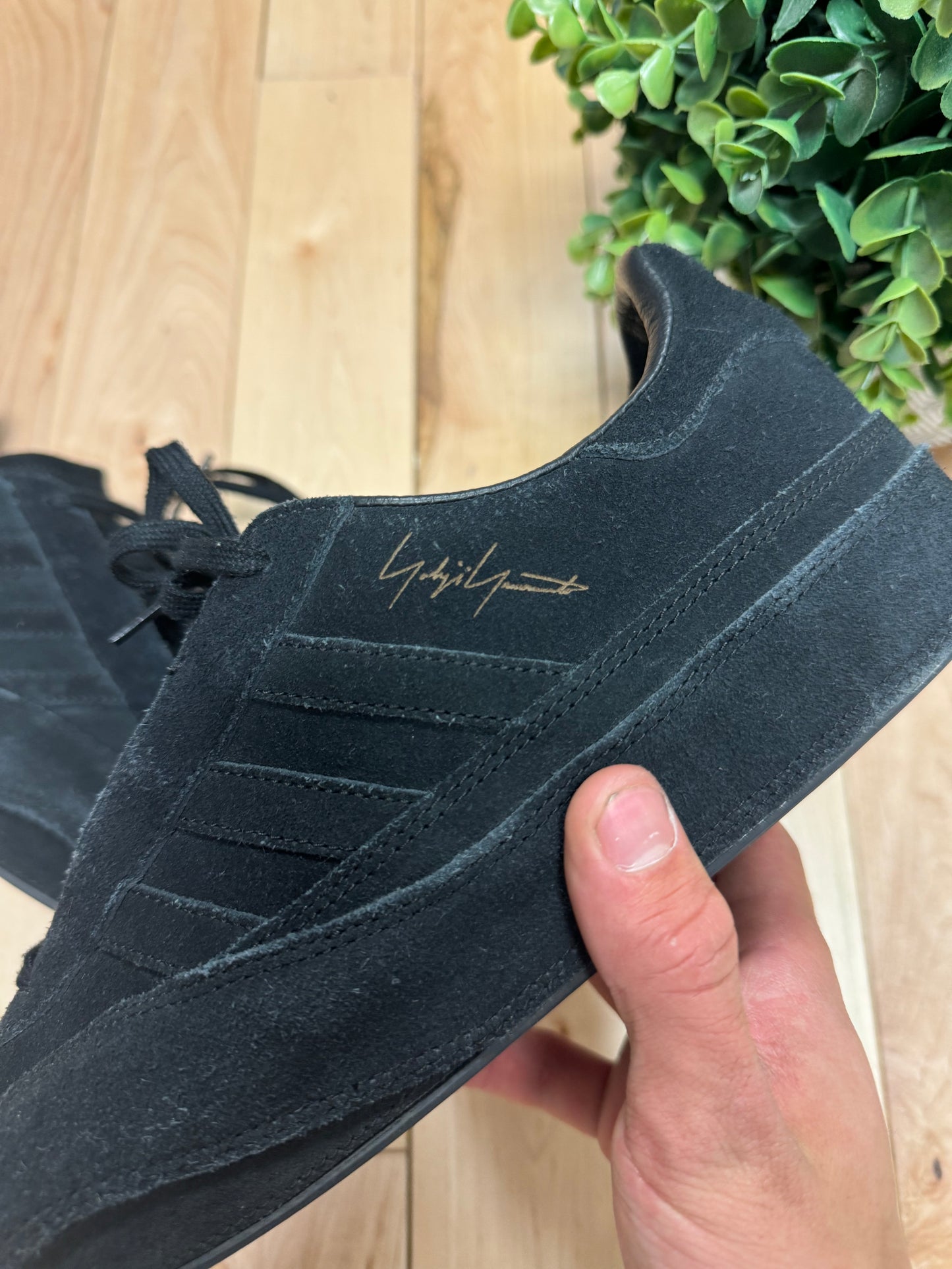 Yohji Yamamoto Y-3 ‘Gazelle’ Black Suede Low Top Sneakers