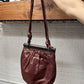 Dries Van Noten Oxblood Red Leather Crossbody Bag