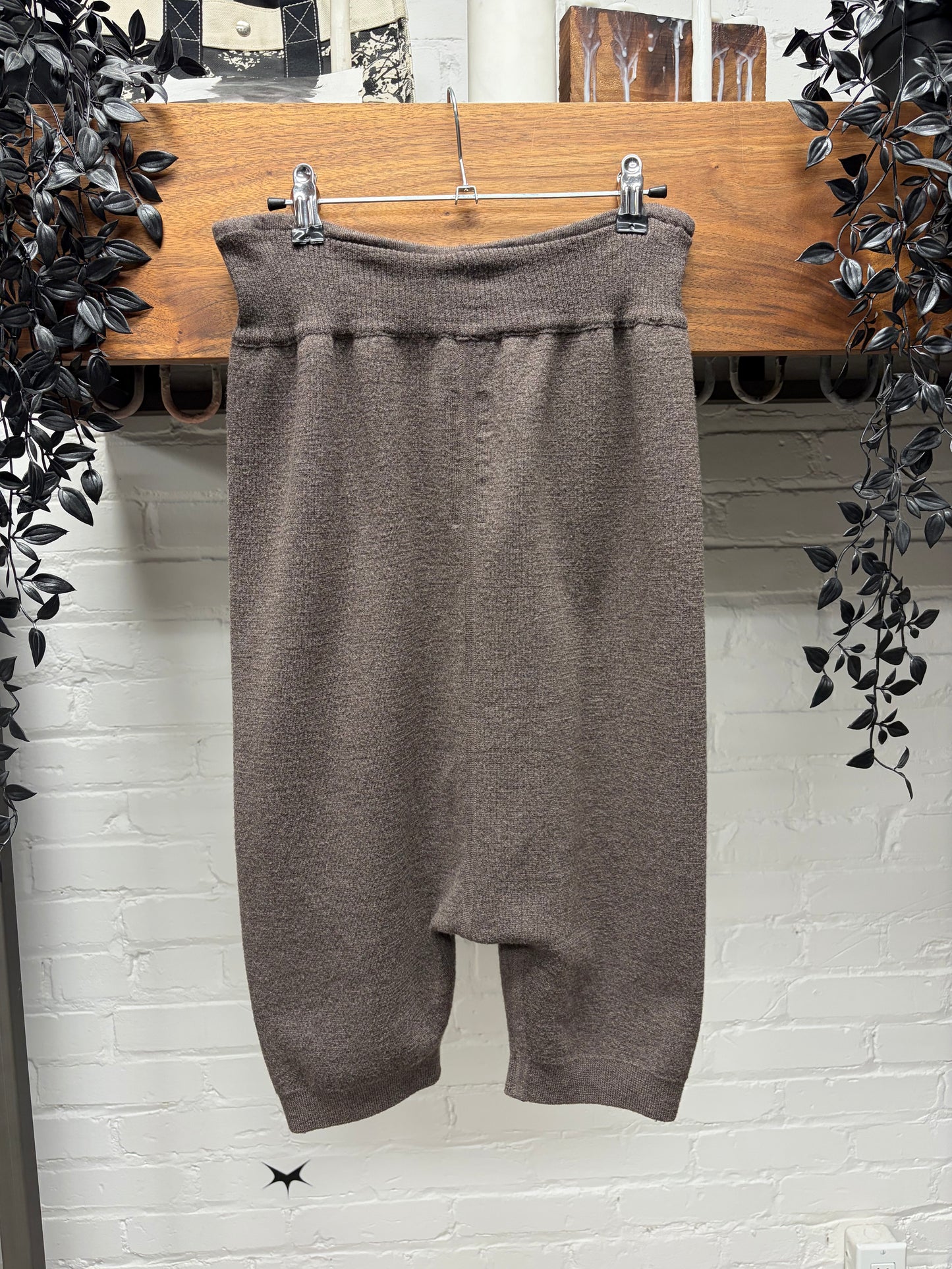 AW2016 Rick Owens ‘Mastadon’ Cashmere Dust Drop Crotch Shorts