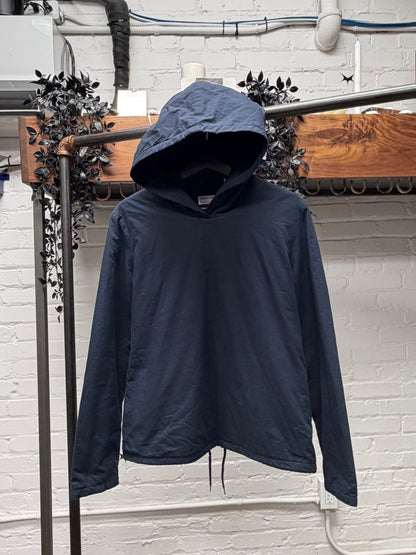 Vintage AW1996 Helmut Lang ‘Down Filled’ Padded Navy Cotton Hoodie