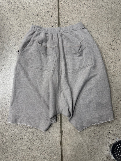AW2020 Julius ‘Speckled Grey’ Drawstring Cotton Sweat-Shorts