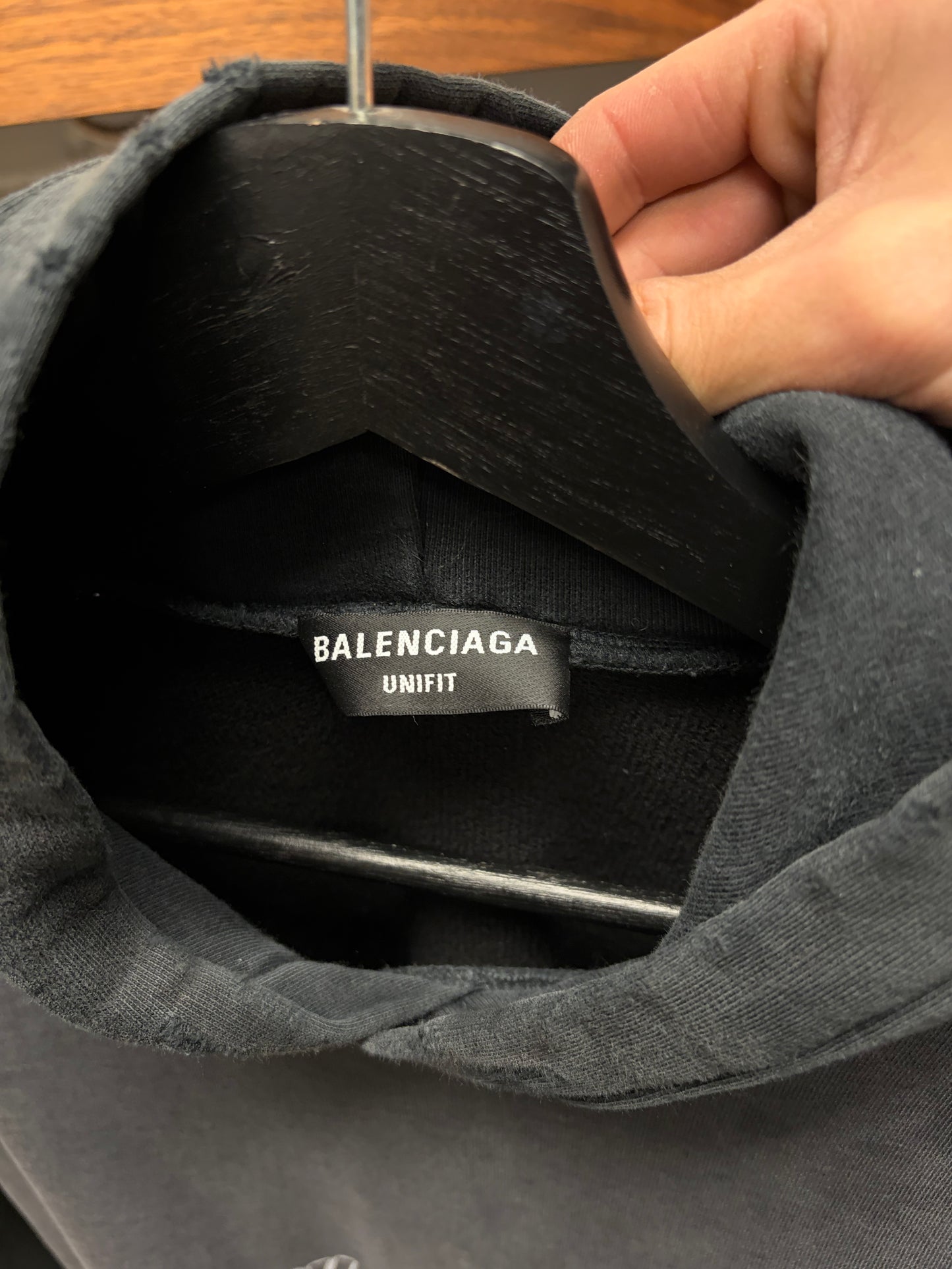 2021 Balenciaga ‘Speedhunters’ Reconstructed Metal Logo Hoodie