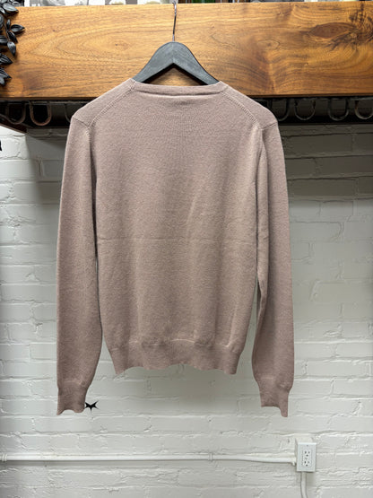 Gucci 100% Cashmere Taupe Crewneck Knit Sweater