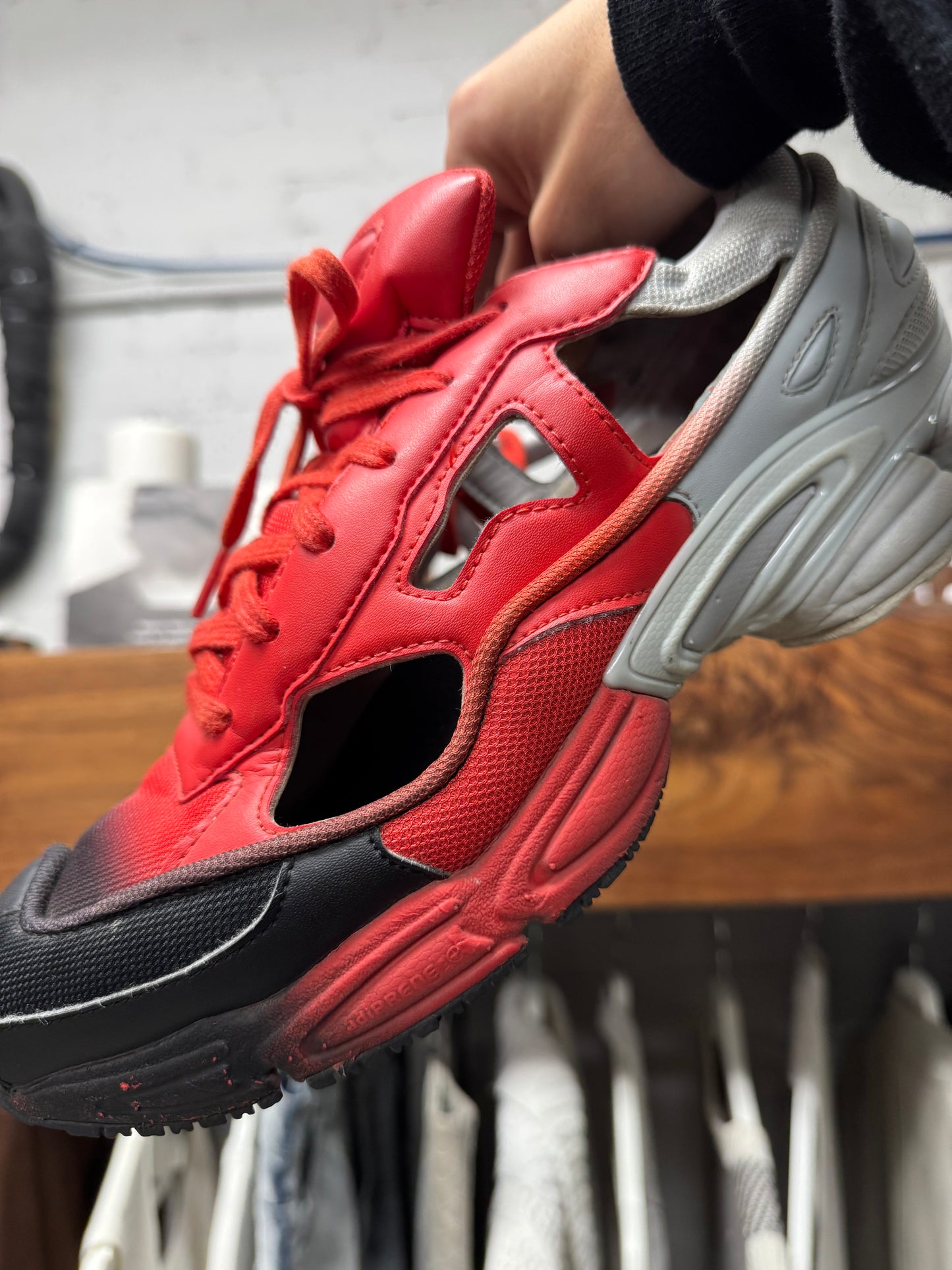Raf Simons x Adidas Ozweegos ‘Cutout’ Low Top Sneakers