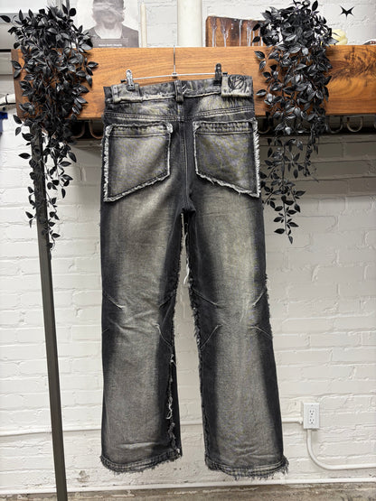 No Faith Studios ‘003 Stone Wash’ Flared Leg Denim