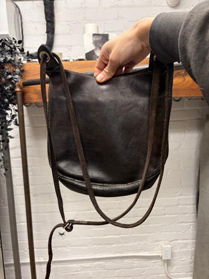 Guidi ‘Full Grain’ Brown Horse Leather Shoulder/Crossbody Bag