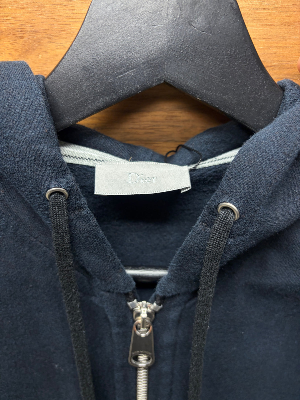 Dior Homme Cotton Zip-Up Hoodie with Silver Finished Hardware