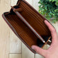 Jil Sander Brown Calfskin Leather Long Wallet