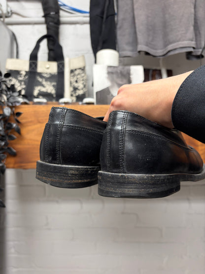 Vintage Miu Miu Black Calfskin Leather Lace-Up Derbys