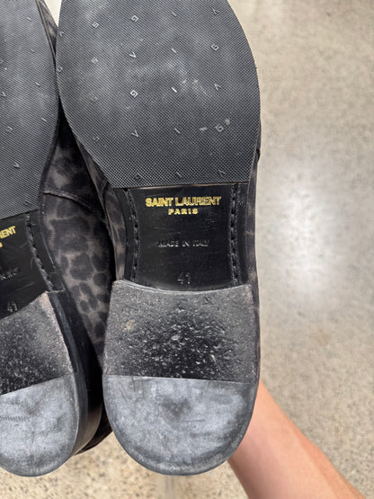 Saint Laurent ‘Jodhpur’ Leopard Suede Boots