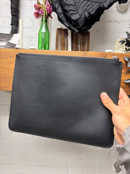 Givenchy by Ricardo Tisci ‘Rottweiler Fight’ Black Leather Portrait Clutch