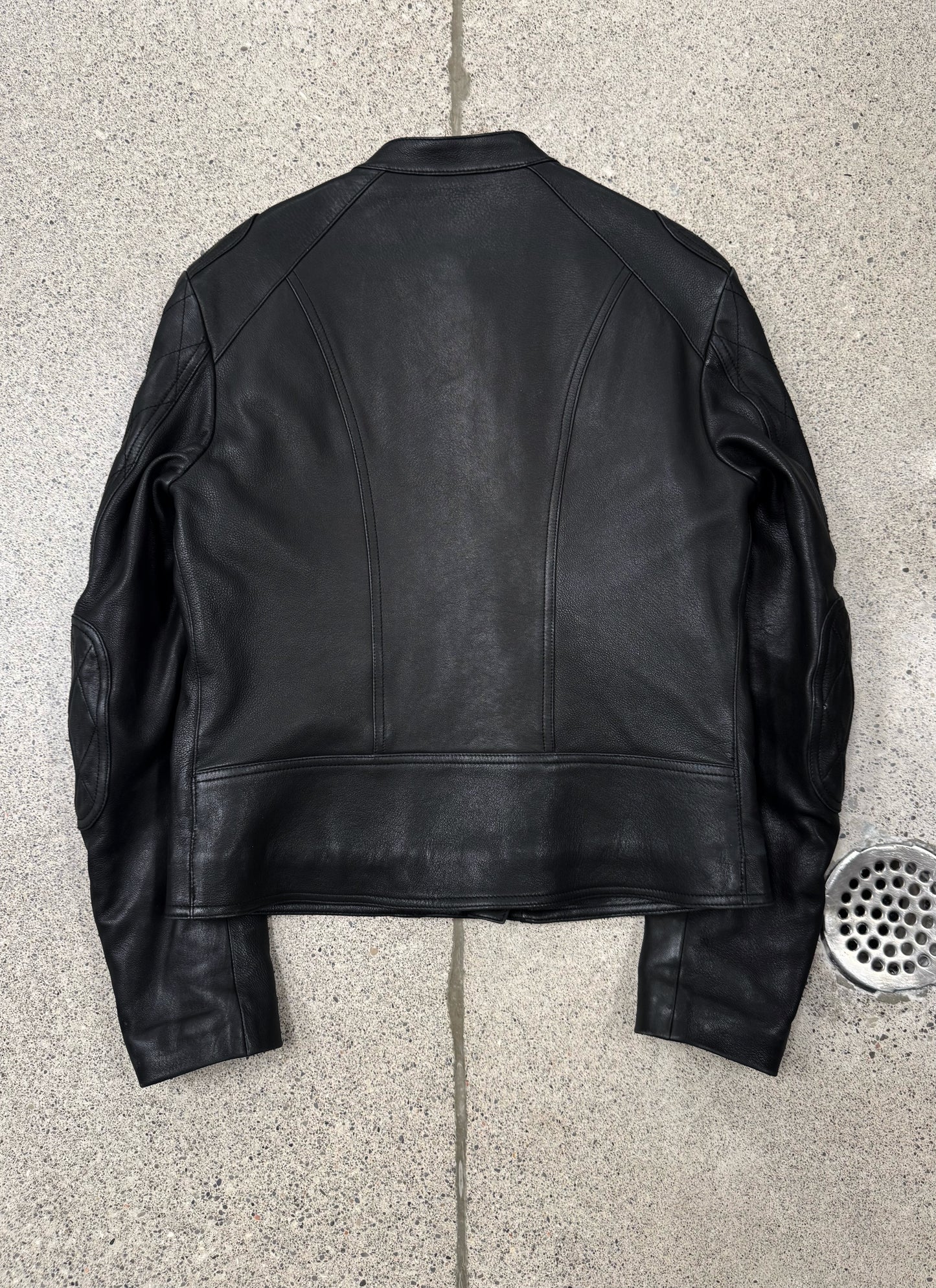 2000s Gucci by Tom Ford Black Calfskin Leather Motorcycle Jacket