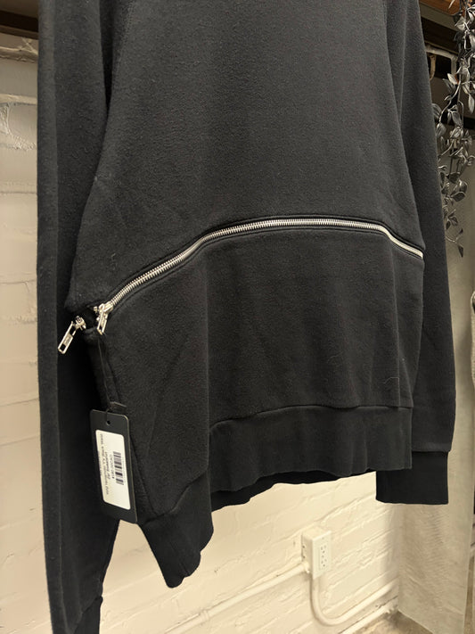 Yohji Yamamoto ‘Y’s’ Black ‘Waist Zip’ Sweatshirt