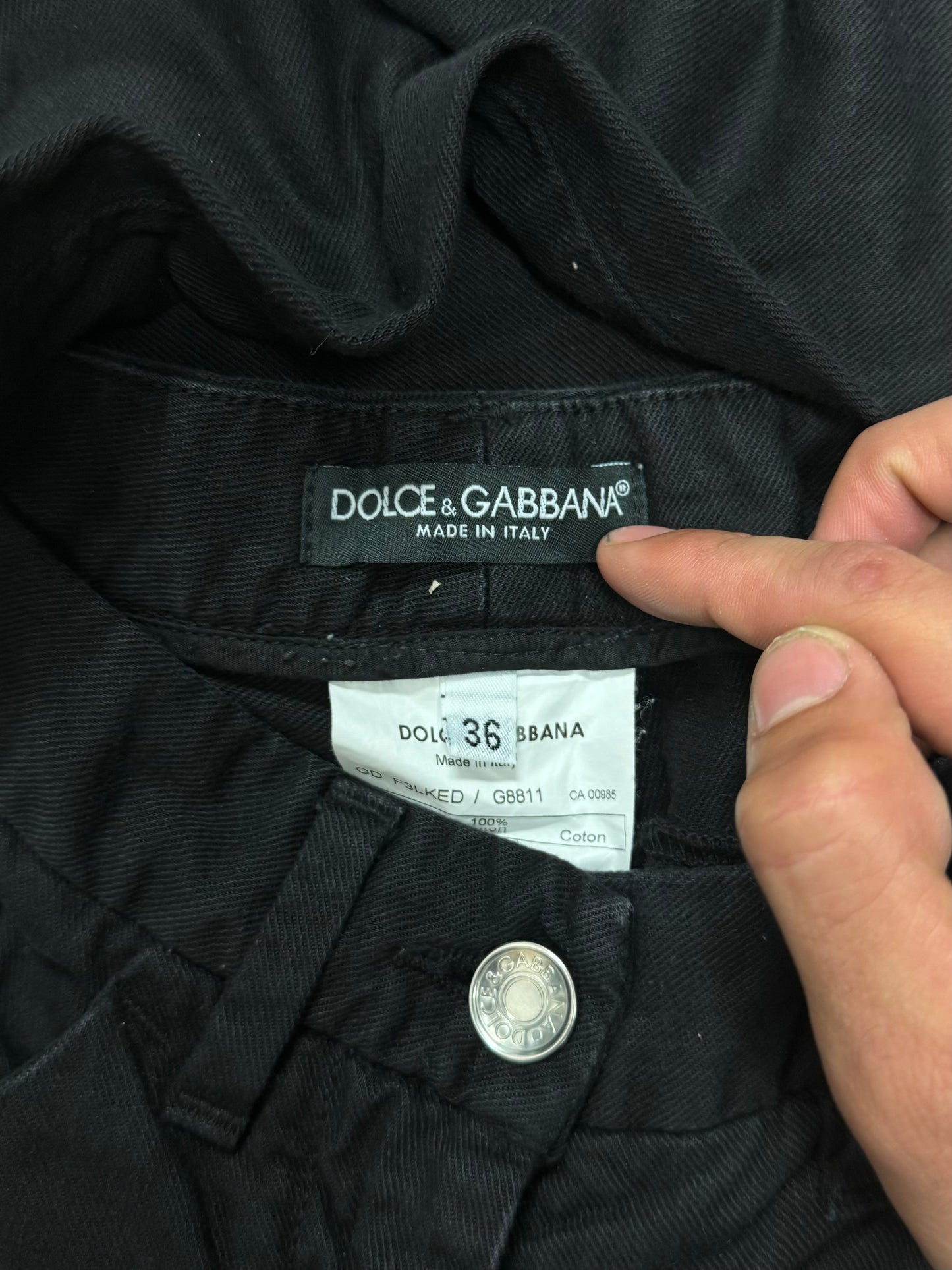 2000s Dolce & Gabbana Low Rise Black Slim/Skinny Denim