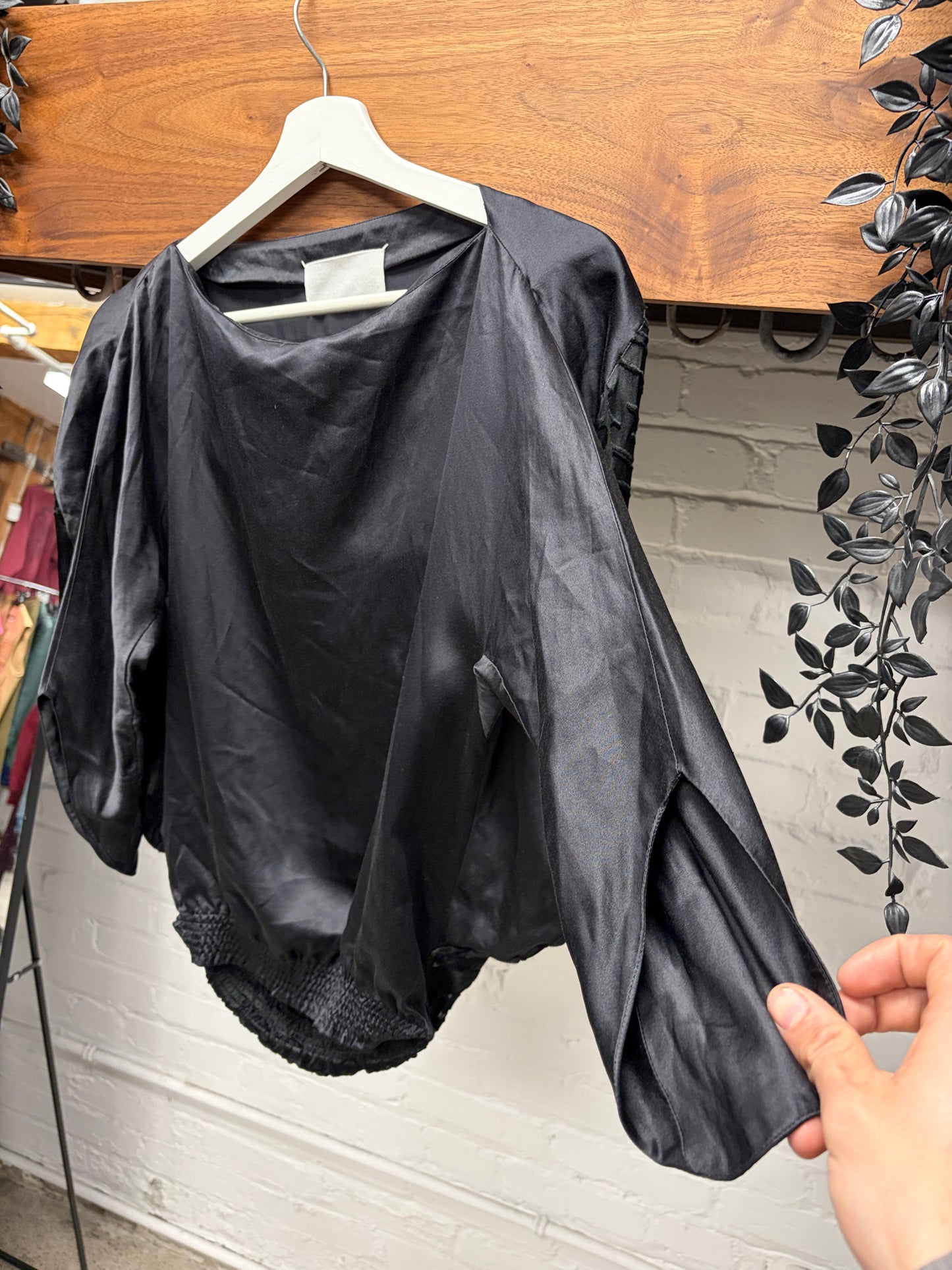AW2007 Maison Martin Margiela Black Silk ‘Spiderweb’ Cocoon Top