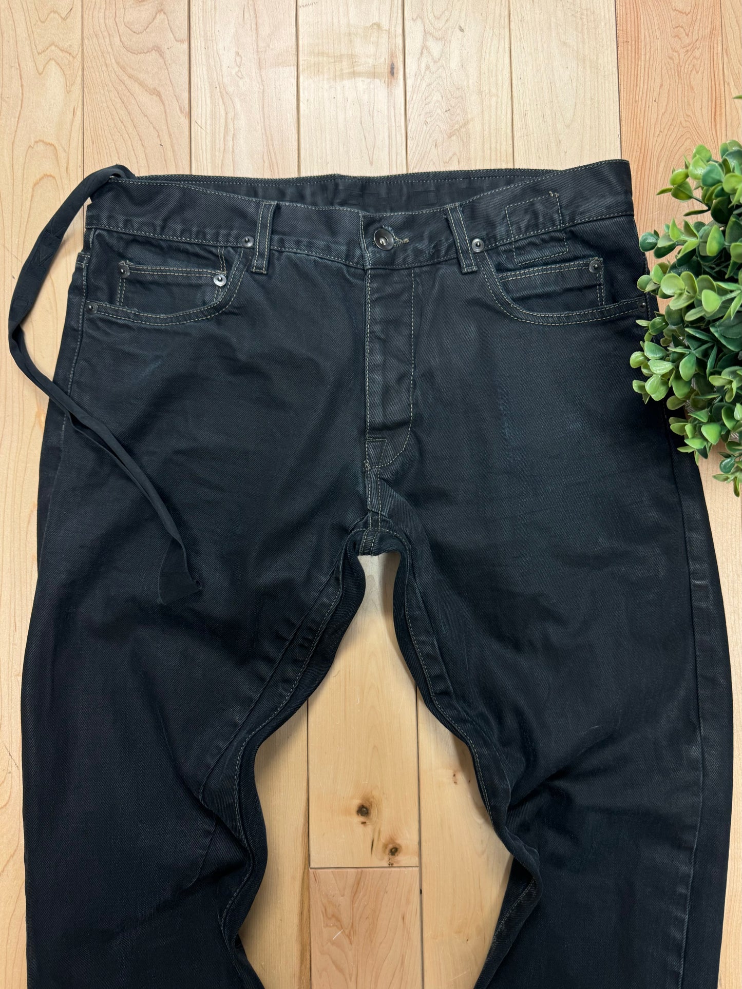 Rick Owens Waxed Detroit Cut Denim