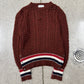 Thom Browne ‘Donegal Stripe’ Cable Knit Sweater