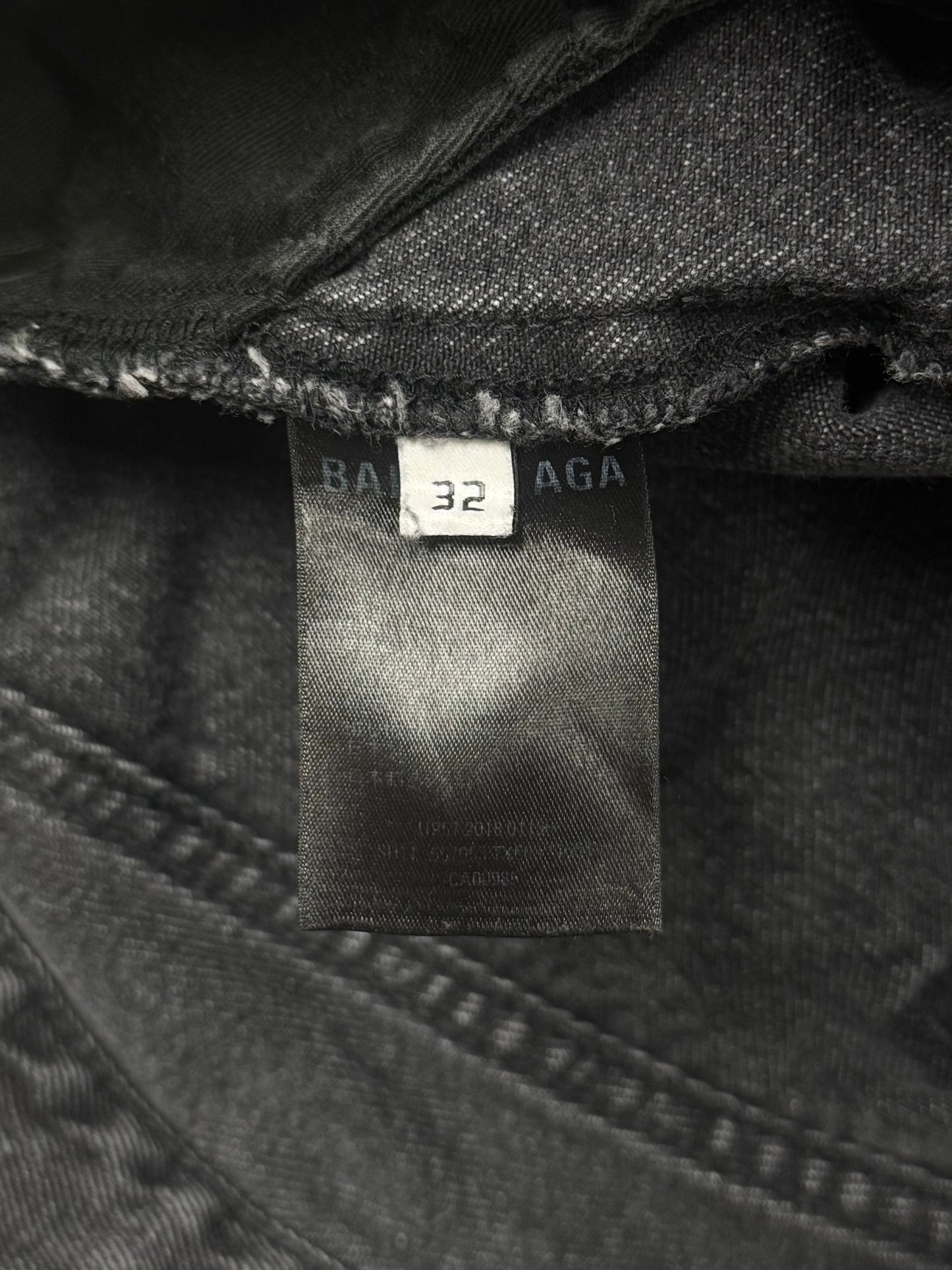 2018 Balenciaga ‘Washed Black’ Cutoff Denim Shorts