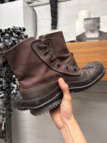 Maison Margiela Brown Canvas ‘Duck Hunting’ Boots