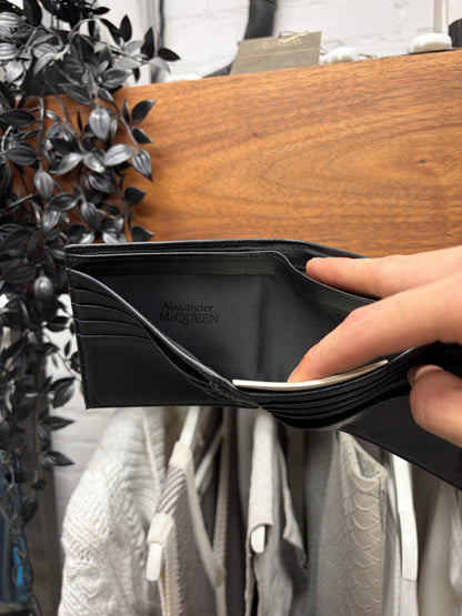 Alexander McQueen Black Leather Bifold Wallet