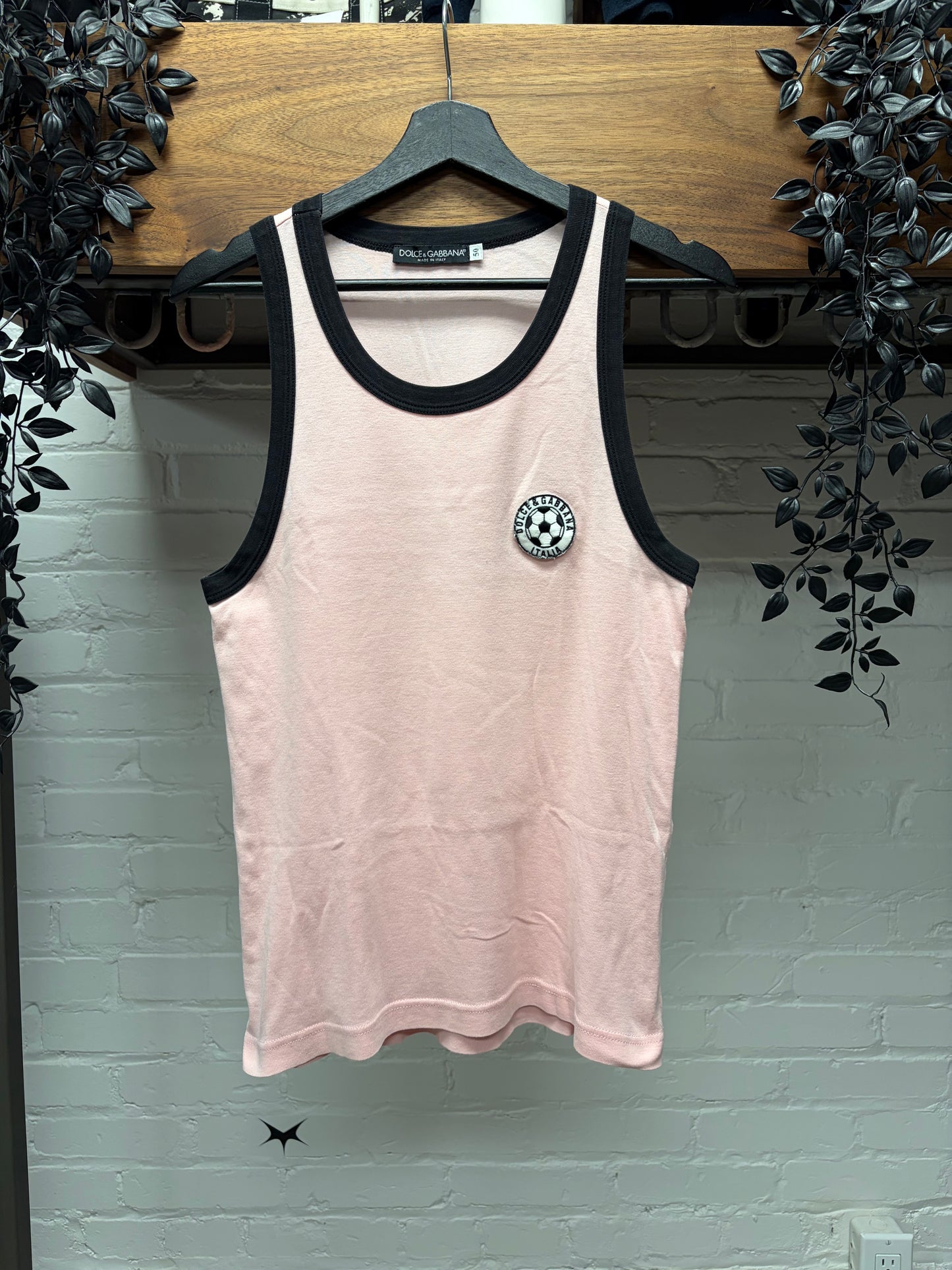 2000s Dolce & Gabbana ‘Football’ Embroidered Logo Tank Top