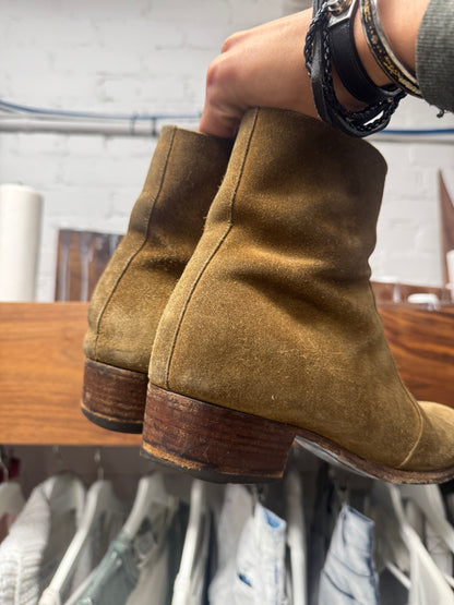 Saint Laurent Brown Suede ‘Wyatt’ Boots