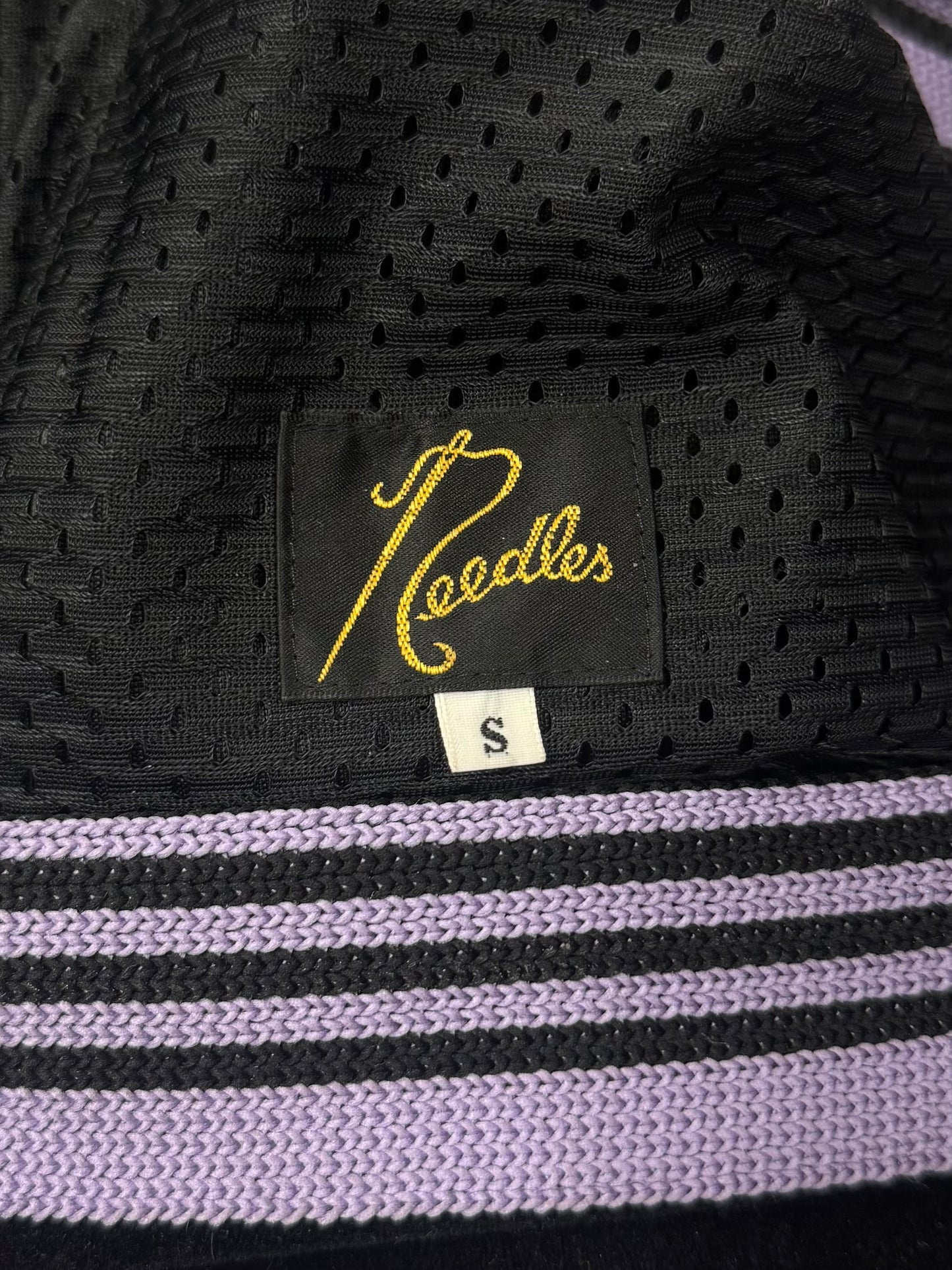 Needles Black/Purple Velour Striped Track Pants
