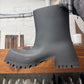 Balenciaga ‘Trooper’ Square Toe Rubber Combat Boots