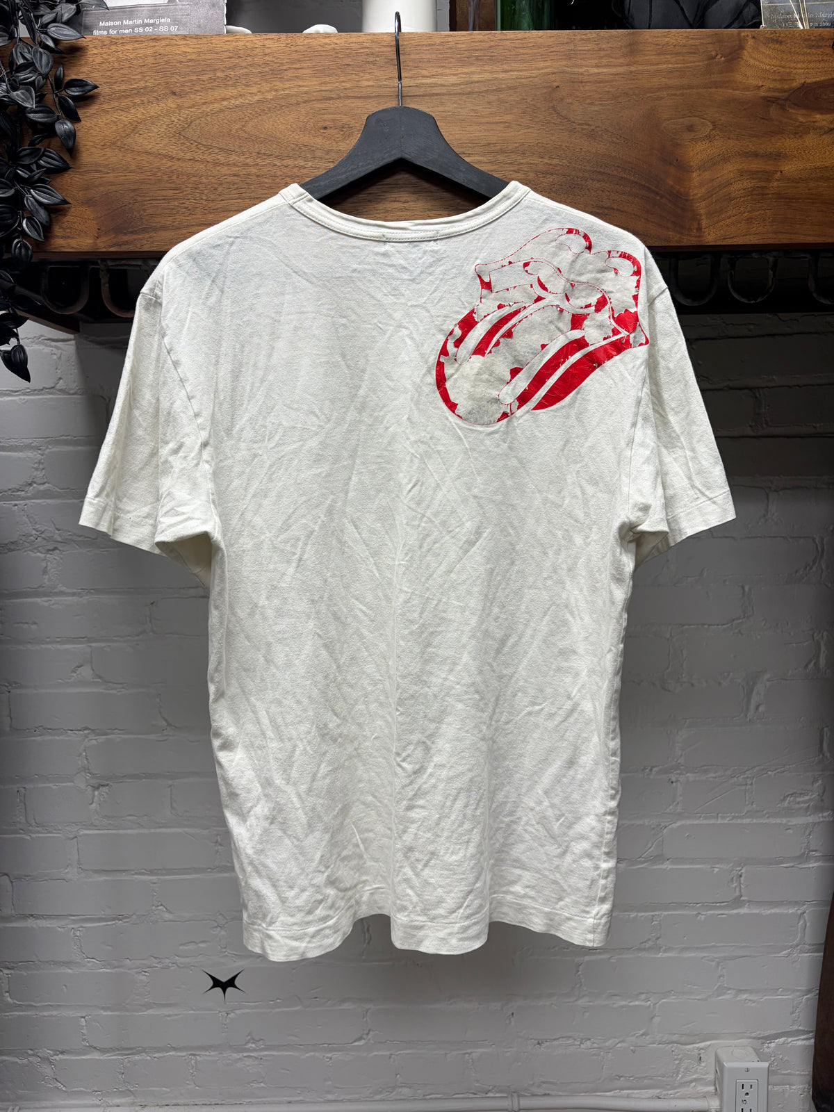 SS2005 Comme Des Garçons Homme Plus x Rolling Stones ‘Autograph’ White Graphic T-Shirt
