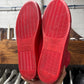 Balenciaga ‘Cote’ Pleated Red Leather High Top Sneakers