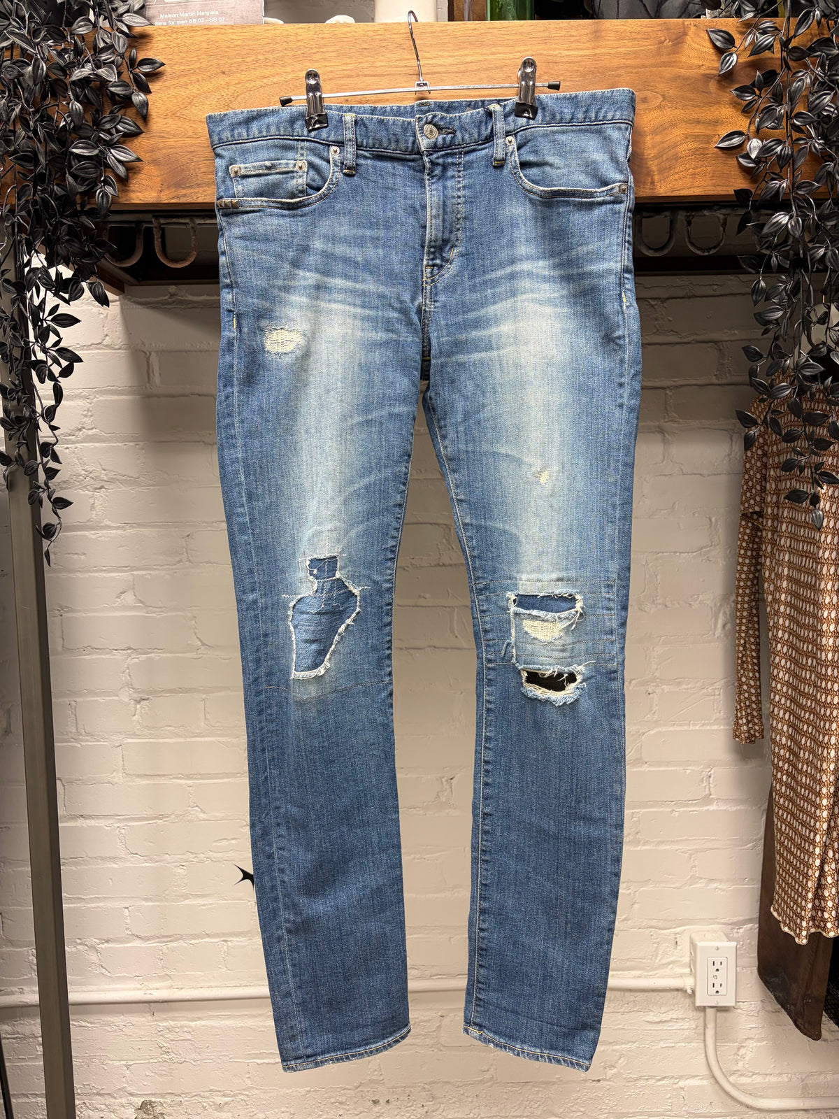 Hysteric Glamour Distressed Blue Skinny Jeans