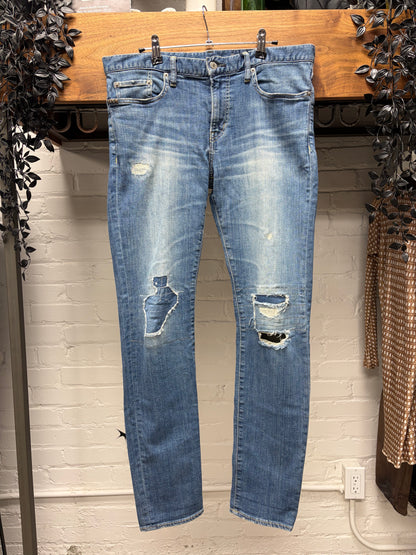 Hysteric Glamour Distressed Blue Skinny Jeans
