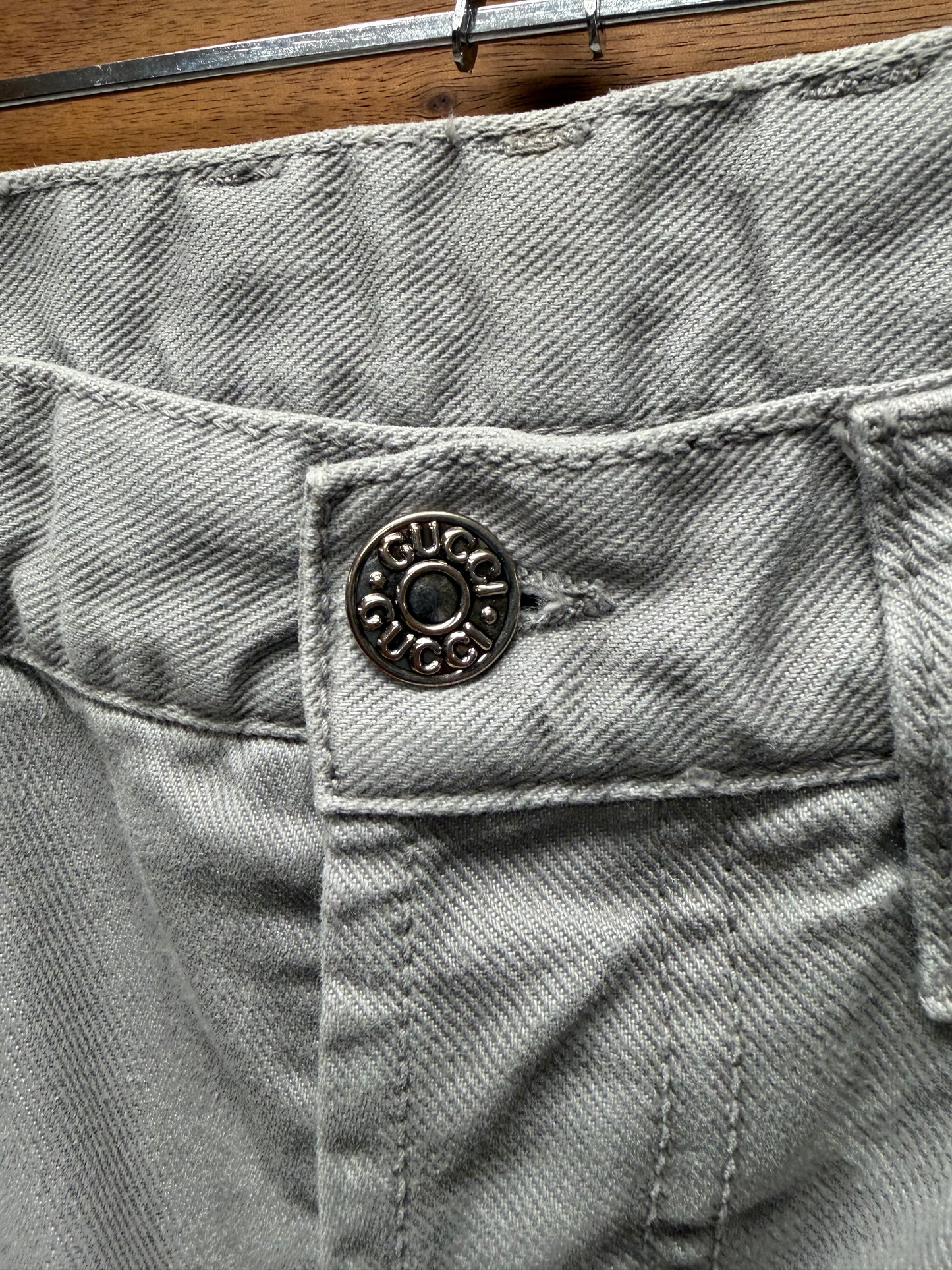 2000s Gucci Washed Grey Skinny Jeans