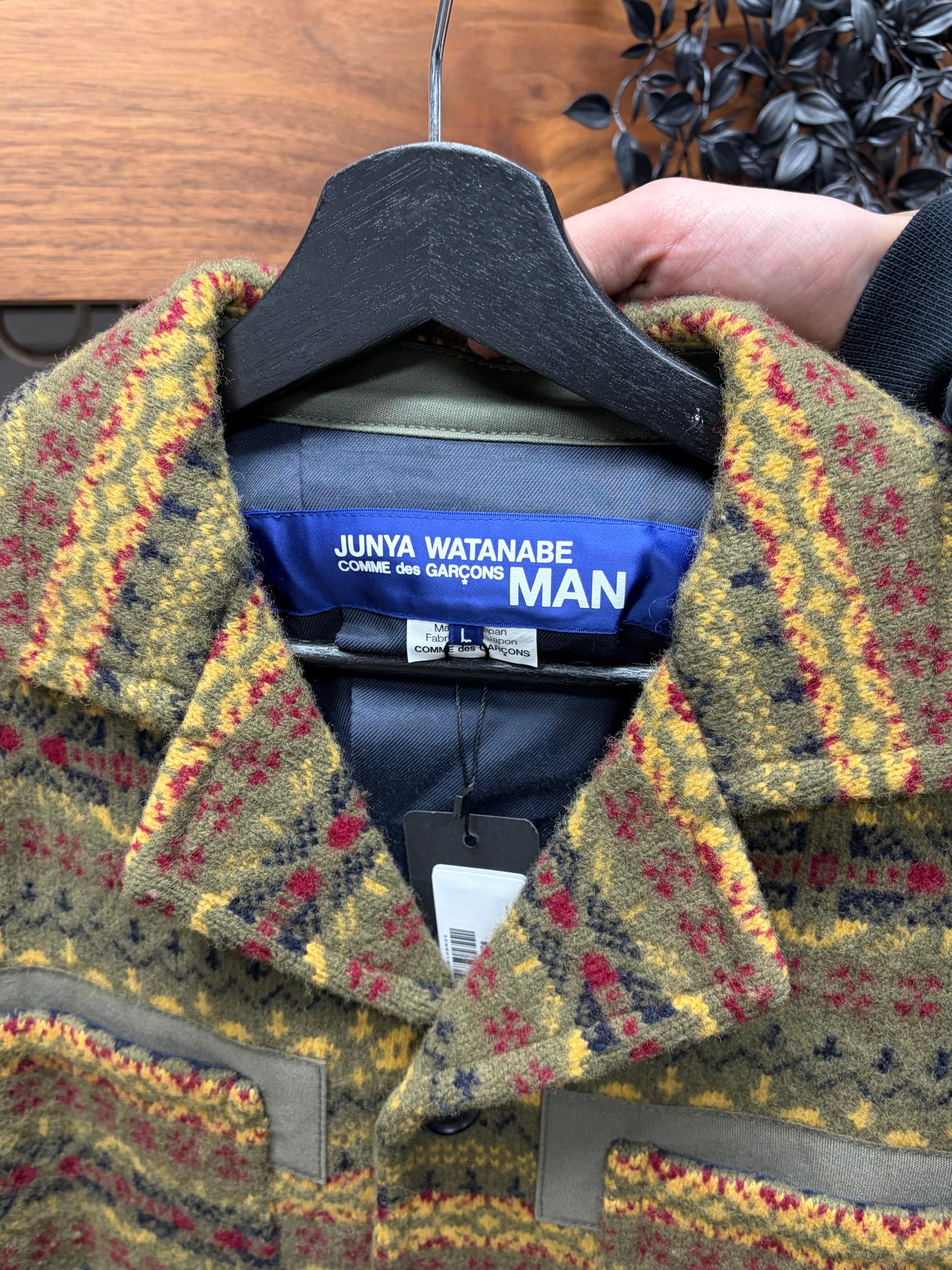 Junya Watanabe ‘Logging’ Knit Patterned Wool Blazer