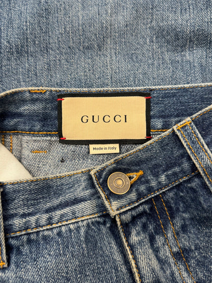 Gucci Flared Blue Bell Bottom Denim