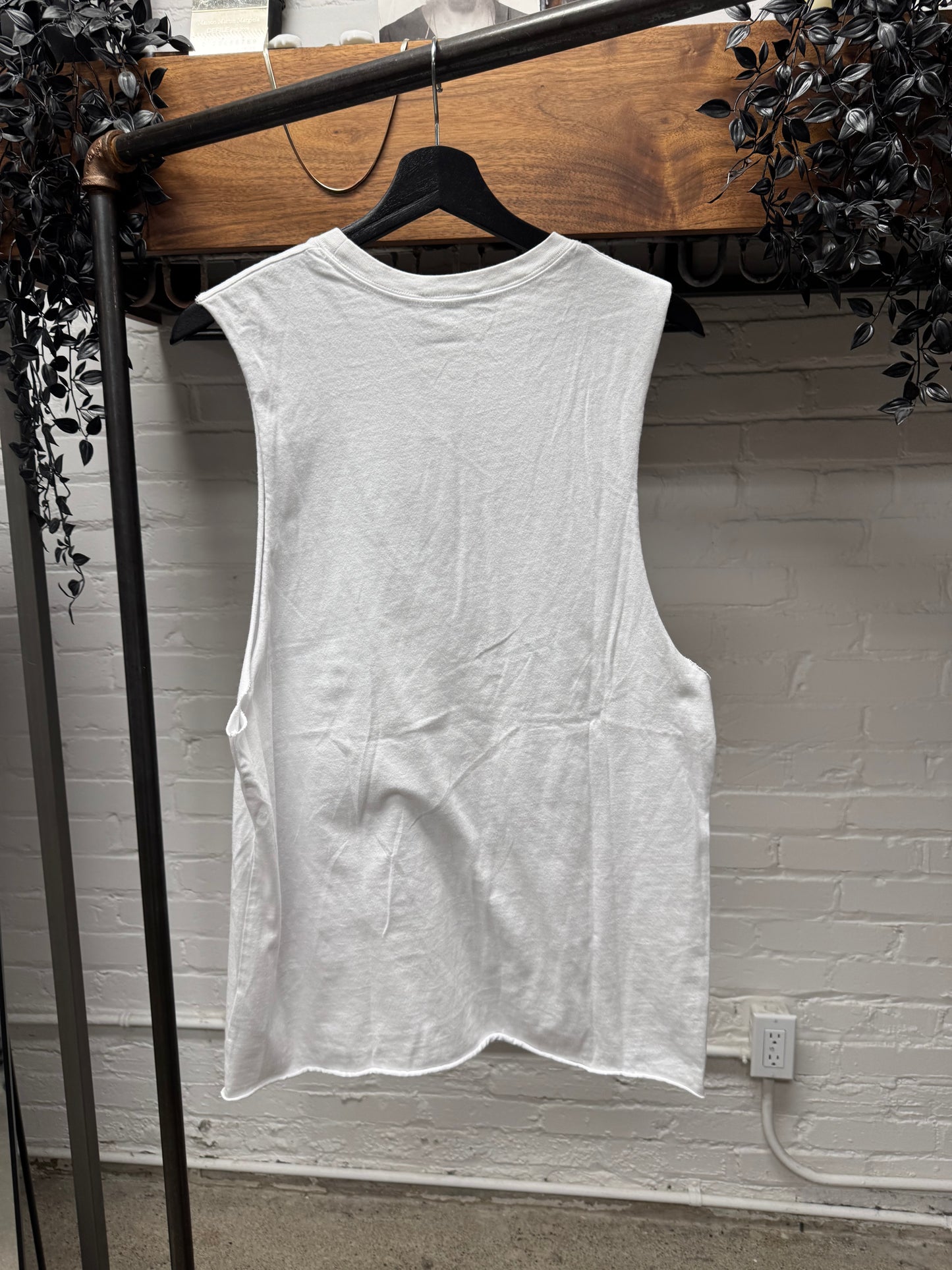 SS2019 Raf Simons ‘Clubbers’ White Cotton Portrait Tank Top