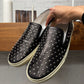 Saint Laurent Studded Leather Slip On Sneakers