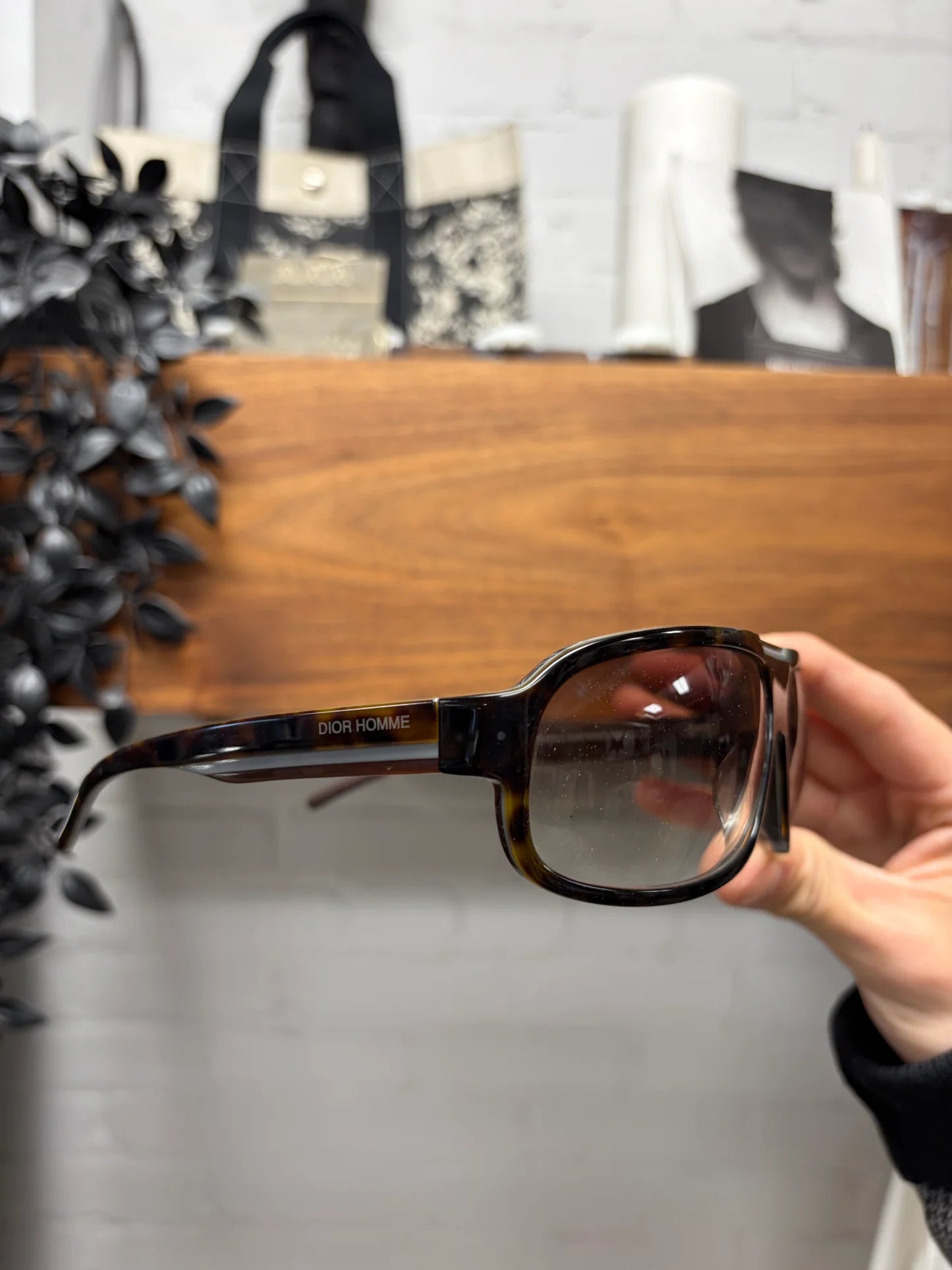 AW2003 Dior Homme by Hedi Slimane ‘Luster’ Black Tie Aviator Sunglasses