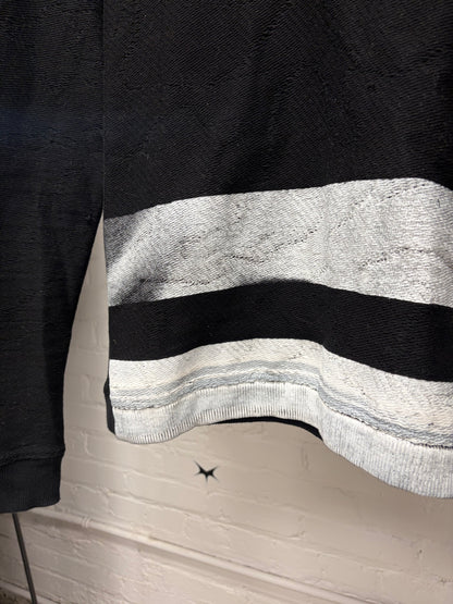 SS2016 Julius Cotton Jacquard Striped Appliqué Sweater