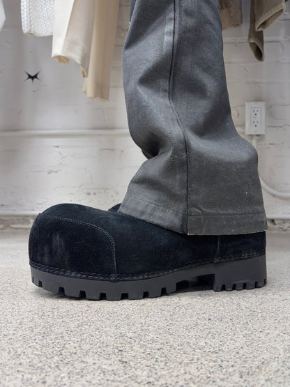 Balenciaga ‘Alaska’ Black Suede Low Top Oversized Boots