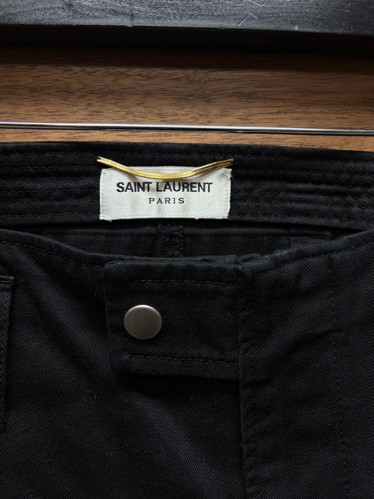 2018 Saint Laurent Black Cotton Shorts