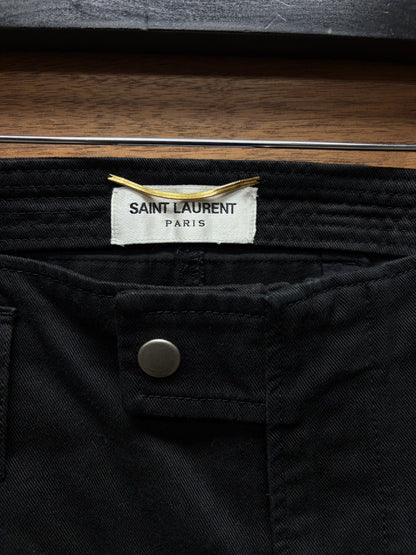 2018 Saint Laurent Black Cotton Shorts