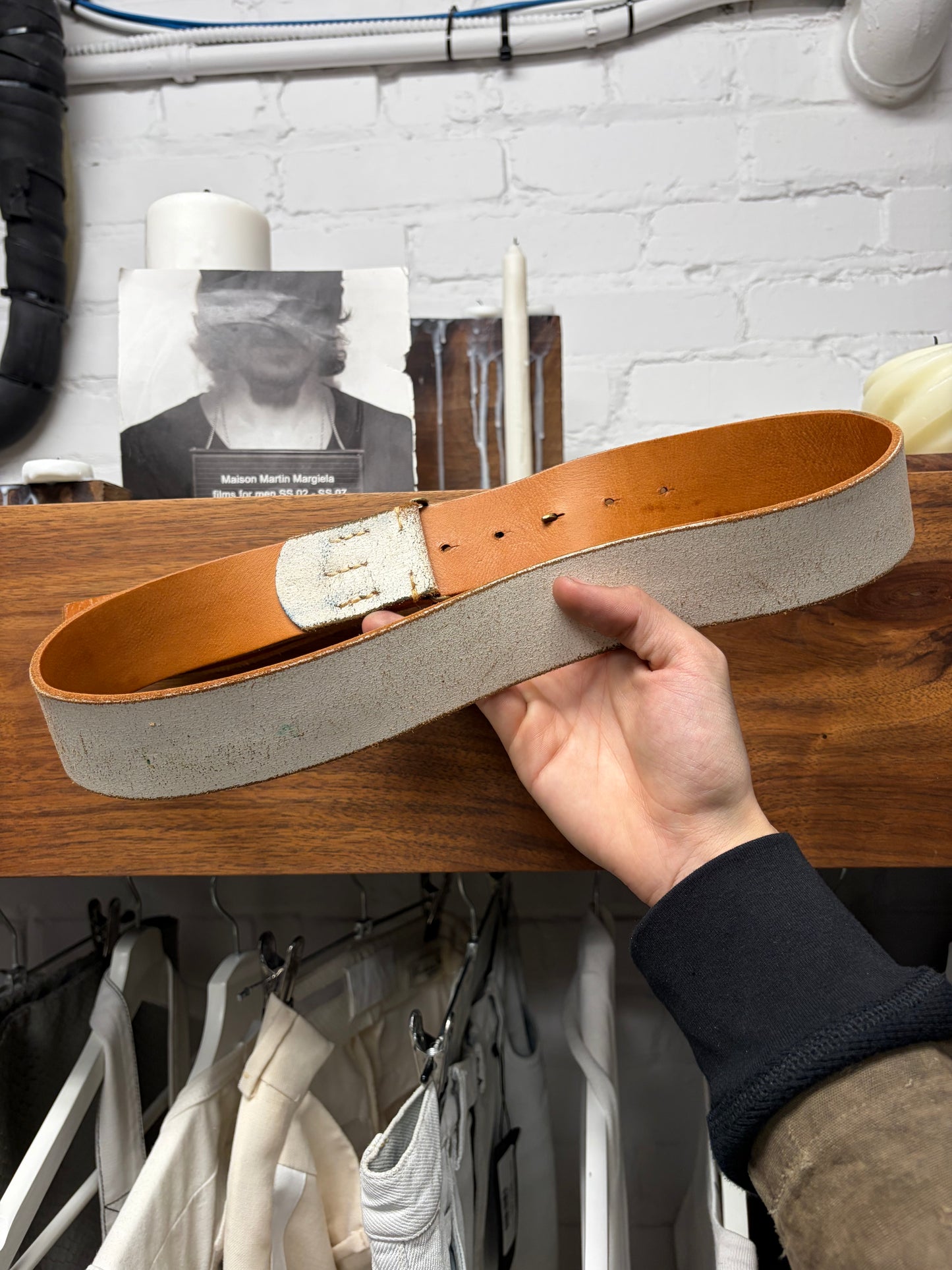 Kapital ‘Stained Glass’ Hand Painted Leather Belt