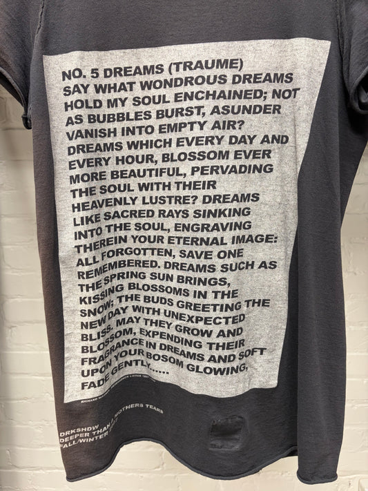 AW2007 Rick Owens ‘Dreams’ Traume Dust Brown T-Shirt